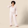womens Cotton Modal Long-Sleeve Shirt and Full-Length Bottom Pajama Set