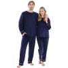 Matching Pajamas for Couples, Long Sleeve PJs for Men & Women Luxury Warm Soft Cozy Two Pieces Set Pijamas in Winter