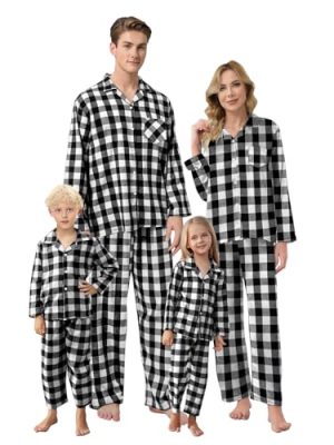 Family Matching Pajamas Holiday Sleepwear Long Sleeve Pjs Sets
