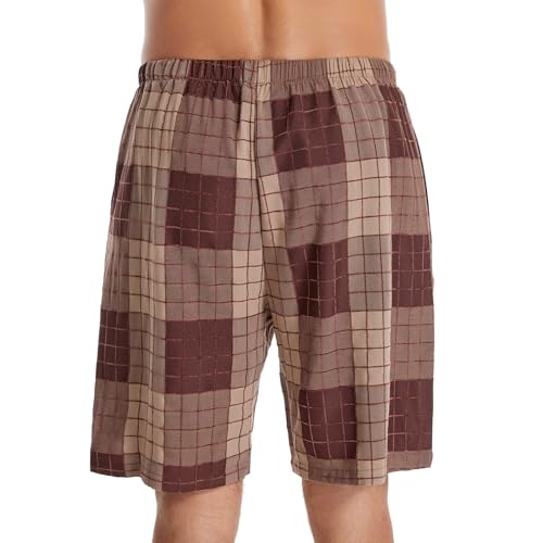 Men's Short Sleeve Pajama Set with Pockets 2-Piece Nightwear for Summer Lightweight Men's PJS