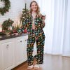 51PM80faUwL.jpg Women's Fleece Pajama Set, Fall & Christmas Pajamas, Soft Warm Matching Sleepwear Gift for Women With Pockets