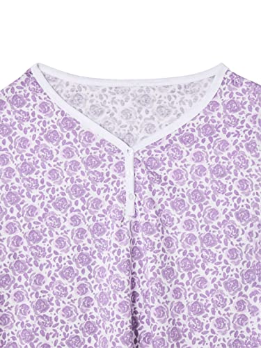 Print Knit PJ Sleepwear Two Piece Pajama Short Set for Women