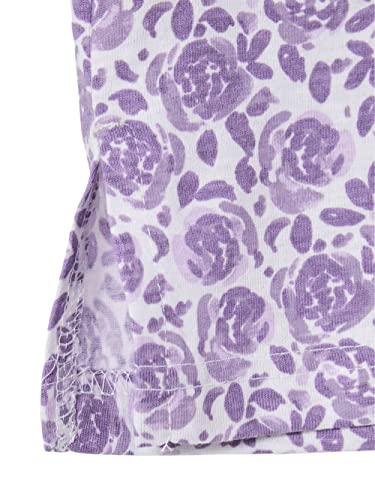 Print Knit PJ Sleepwear Two Piece Pajama Short Set for Women